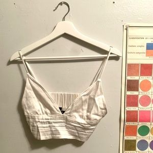 ZARA cream crop bralette/top